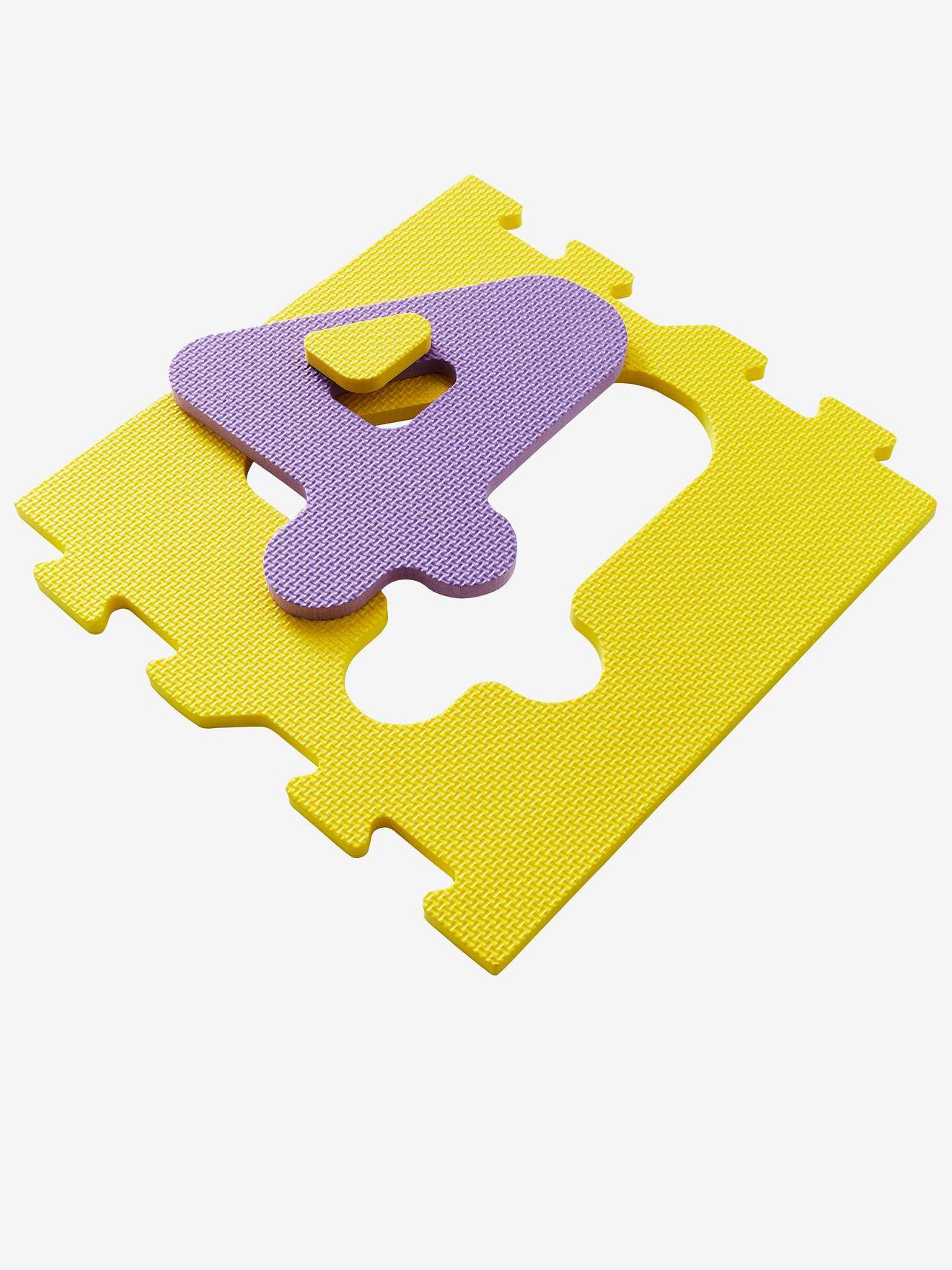 Tapis de jeux, marelle et puzzle en mousse + 4 palets multicolore