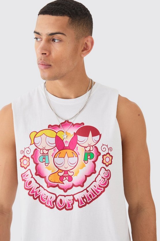 Oversize Tanktop mit lizenziertem Powerpuff-Print