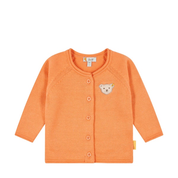 Strickjacke, orange für Mädchen