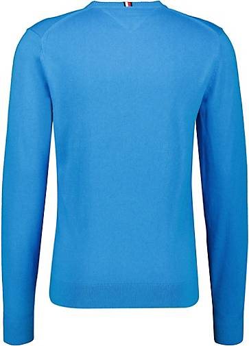 TOMMY HILFIGER Herren Strickpullover Rundhals Baumwolle/Kaschmir Regular Fit