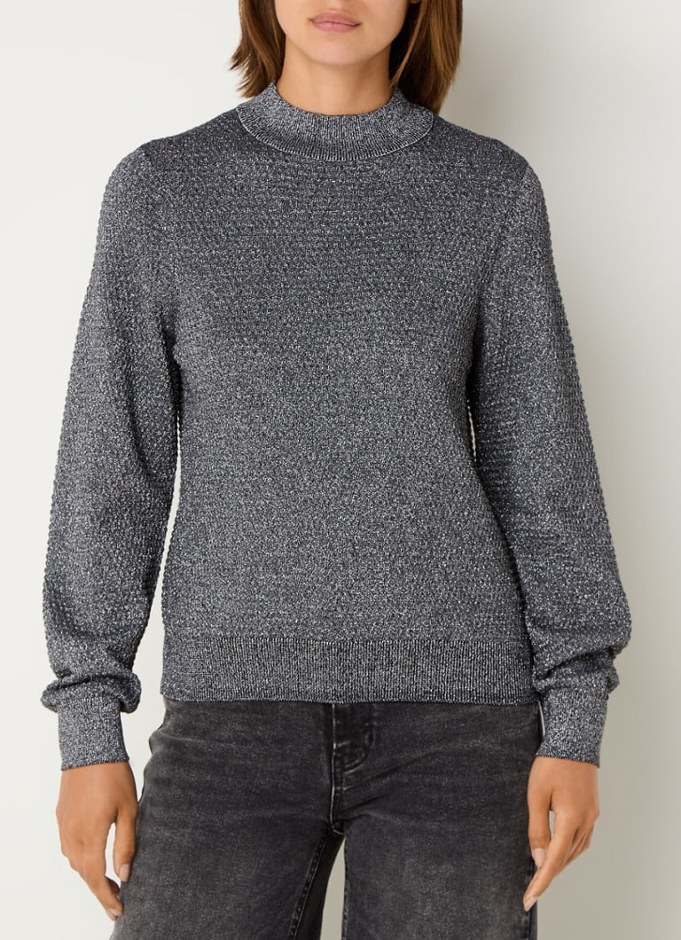 Pull Taifun en maille fine mélangée de coton biologique et de lurex
