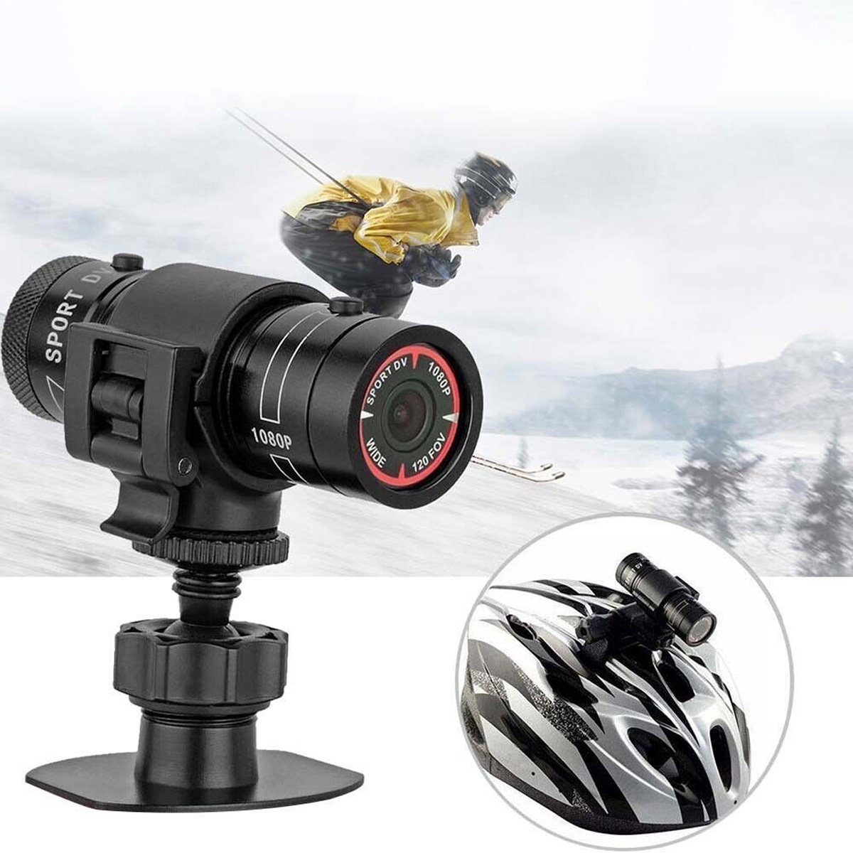 götäzer F9 Actionkamera HD Action Cam (Taschenlampe, Fahrrekorder, Außenkamera)