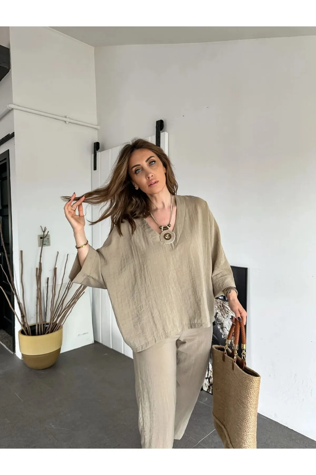 Laluvia  Oliven-Halsketten-Set