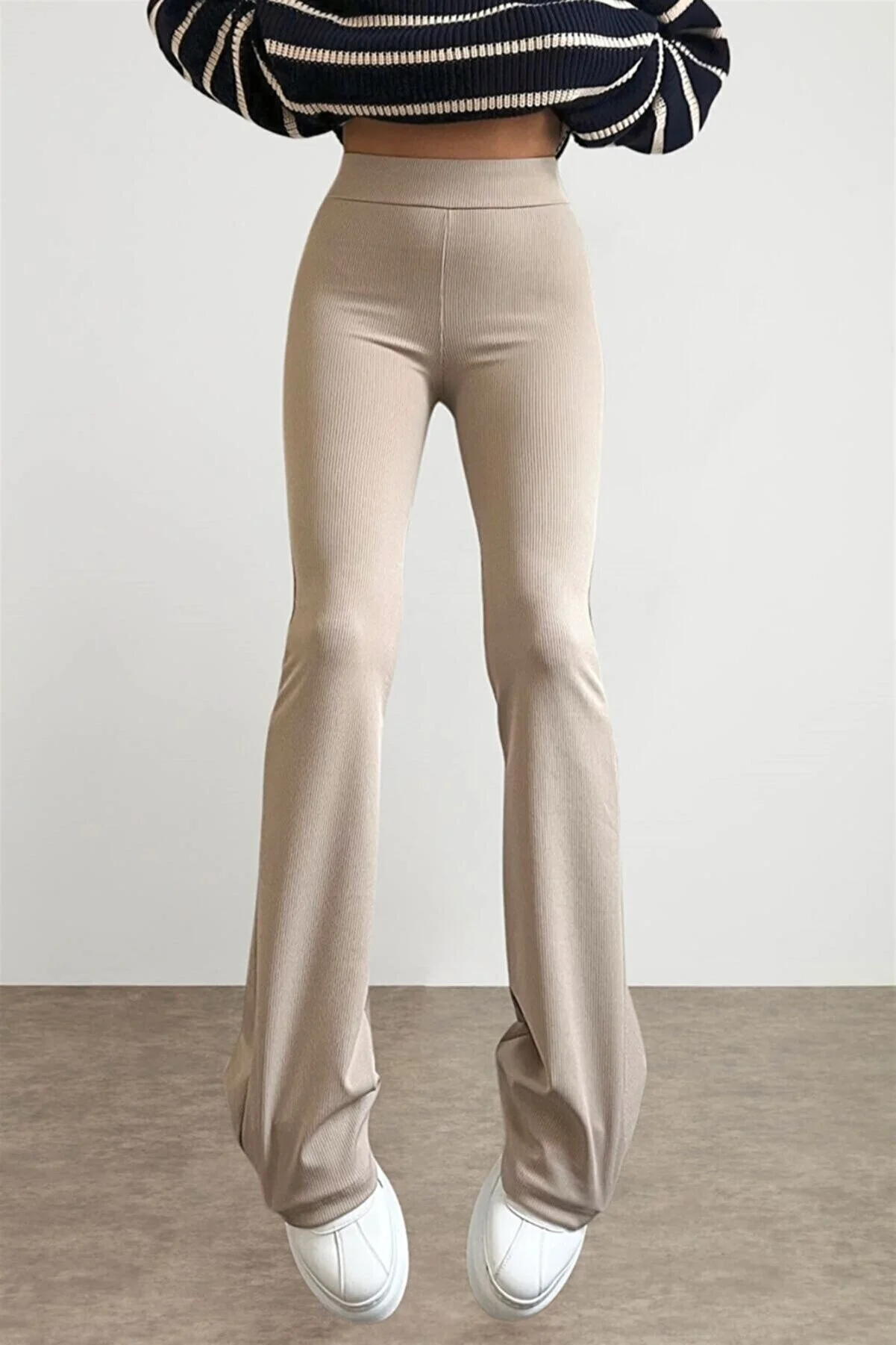 byhaziran butik  Leggings - Beige - Hoher Bund
