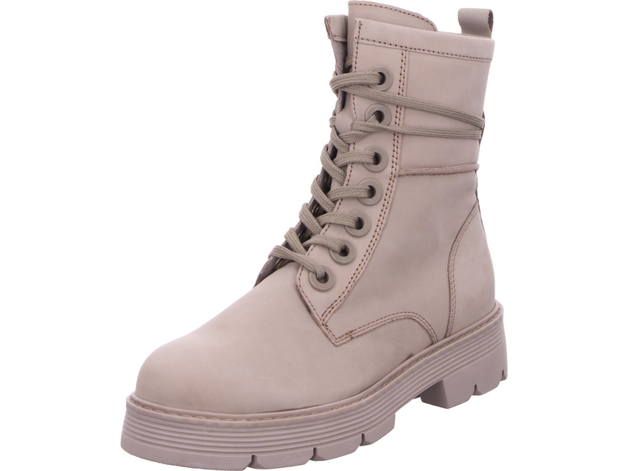 MARCO TOZZI Schnür-Stiefeletten beige
