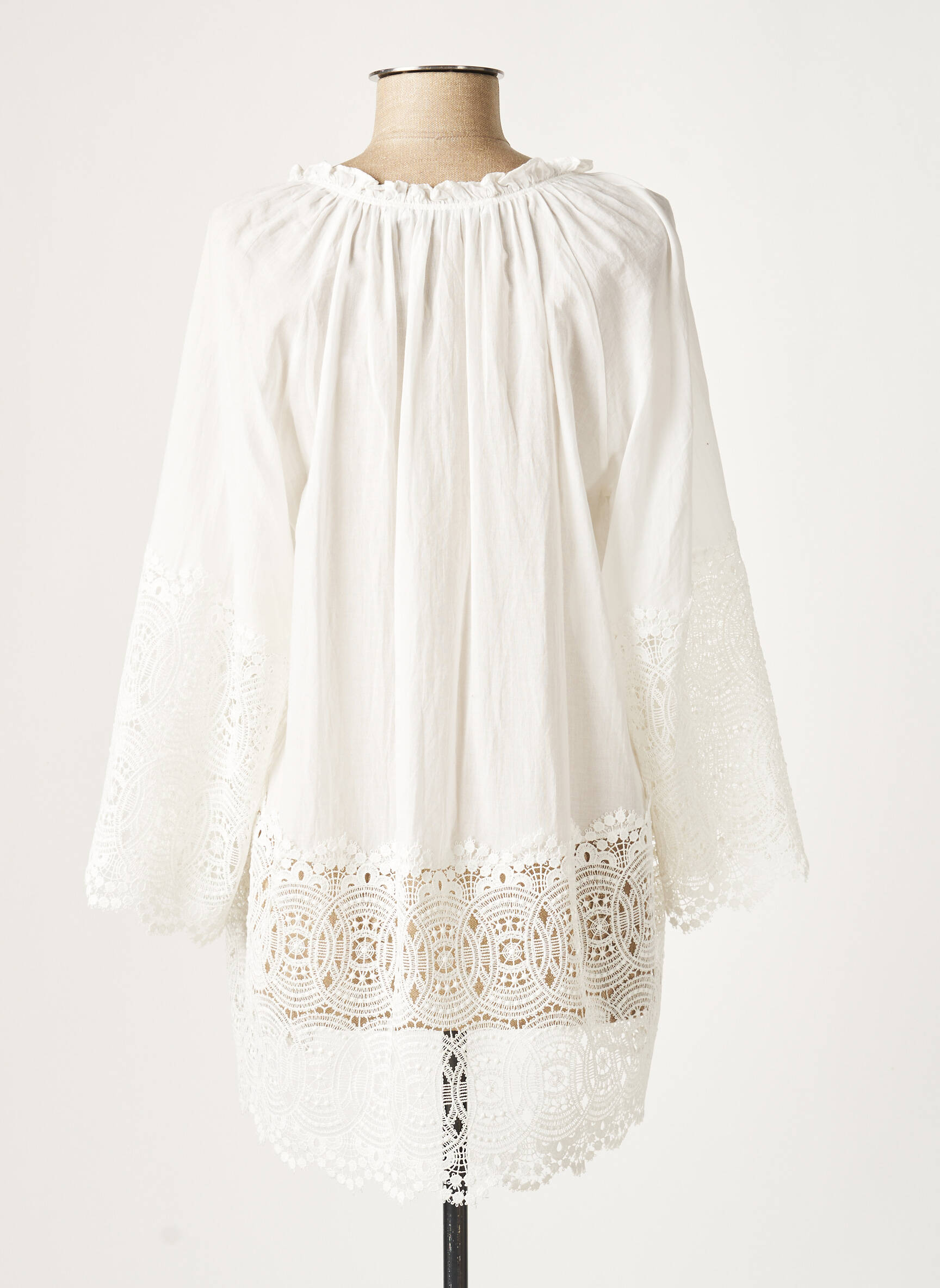 Lauren Vidal Tuniquemanchelongue Femme couleur blanc