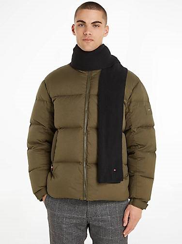 TOMMY HILFIGER Herren Schal ESSENTIAL FLAG SCARF aus Baumwolle und Kaschmir