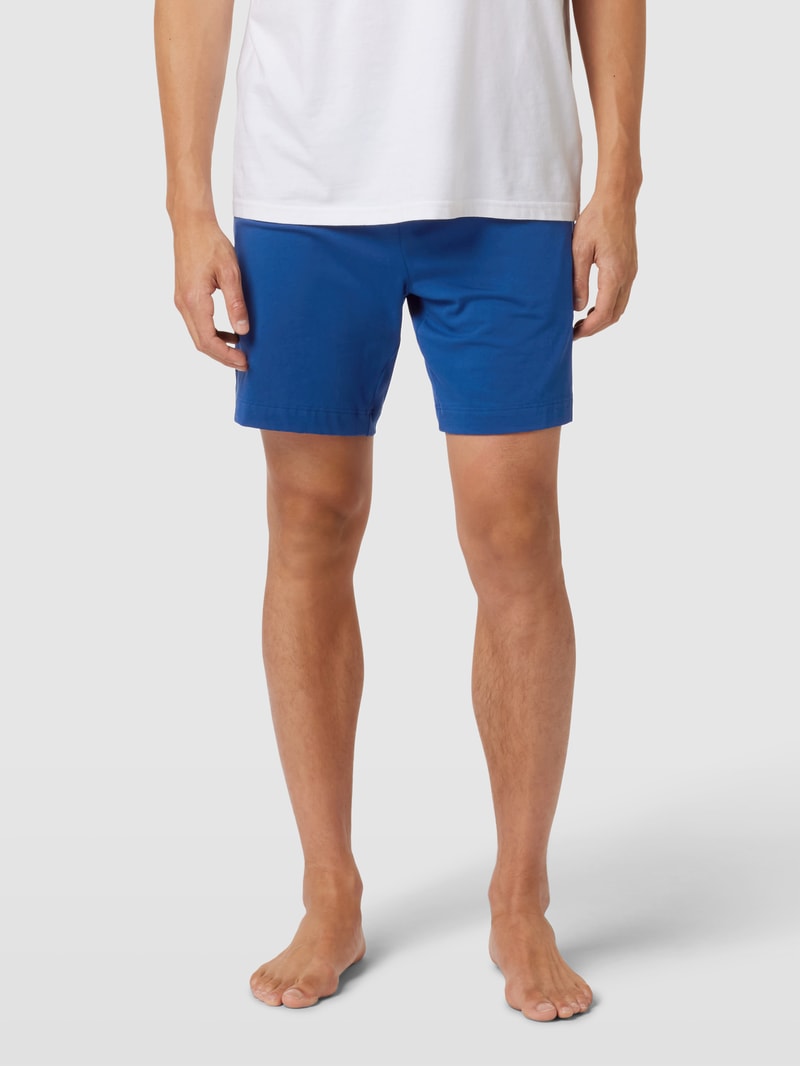Sweatshorts mit Label-Details in royalblau