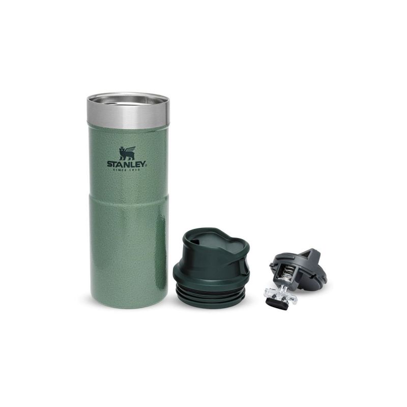 Stanley Thermoflasche, Classic Trigger-Action Travel Mug 12oz \/ 350ml Hammertone Green