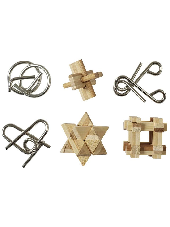 The Home Deco Kids Rätsel-Koffer in Hellbraun/ Silber - (L)23 x (B)21,5 cm günstig kaufen onesize