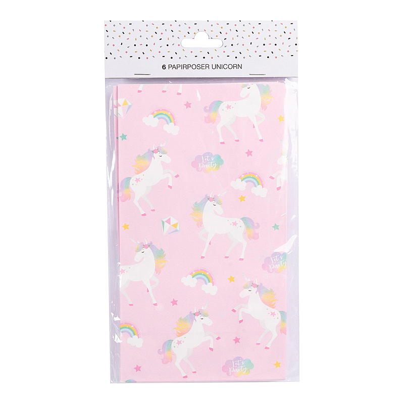 Giform Papirpose 6 stk Unicorn