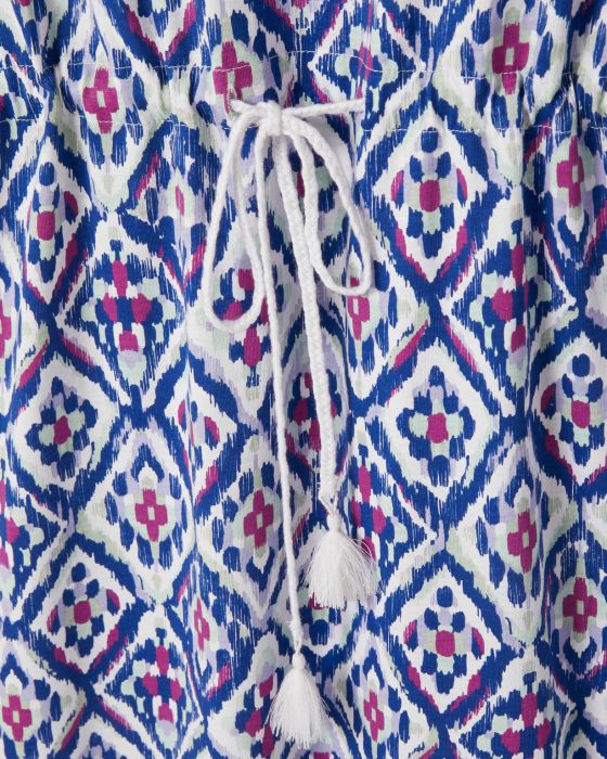 Chemise de nuit fantaisie maille peigné pur coton peigné