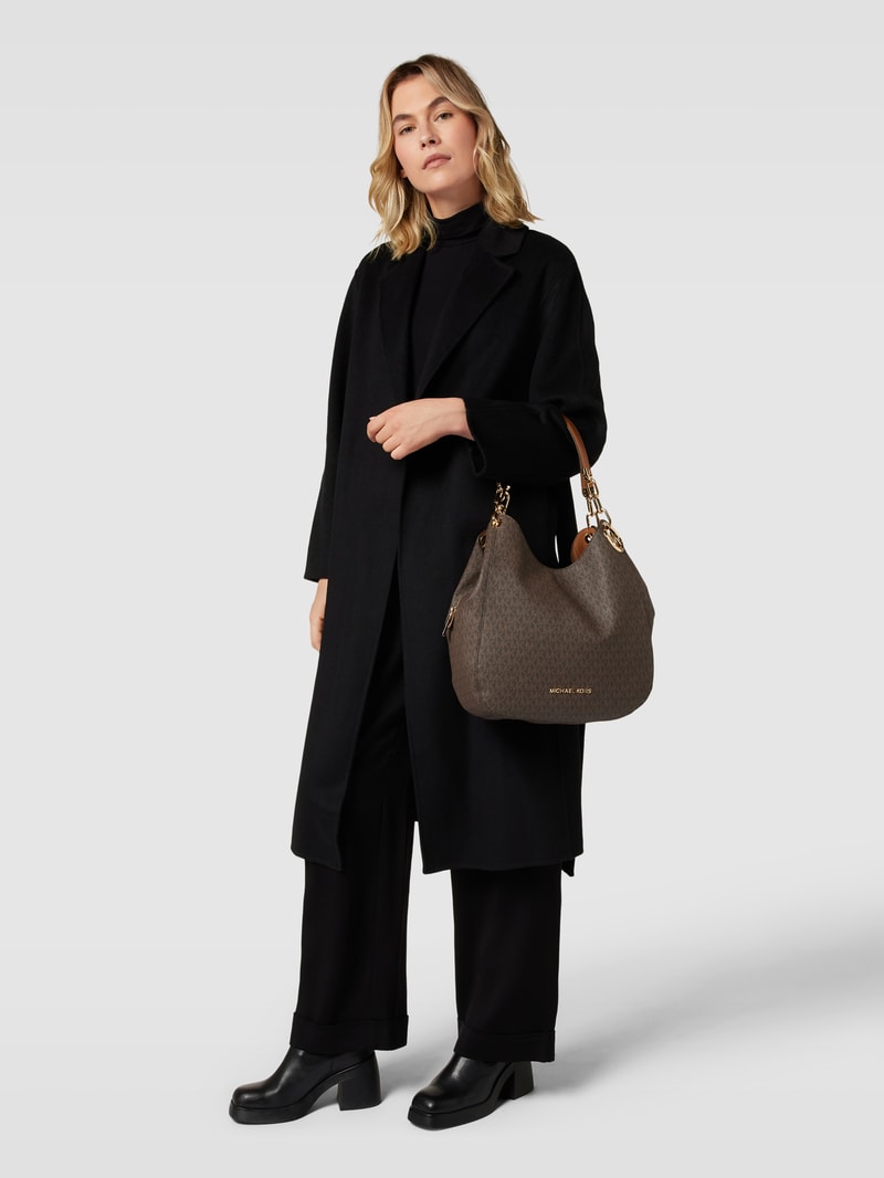 Shopper mit Label-Detail Modell 'LILLIE' in mittelbraun