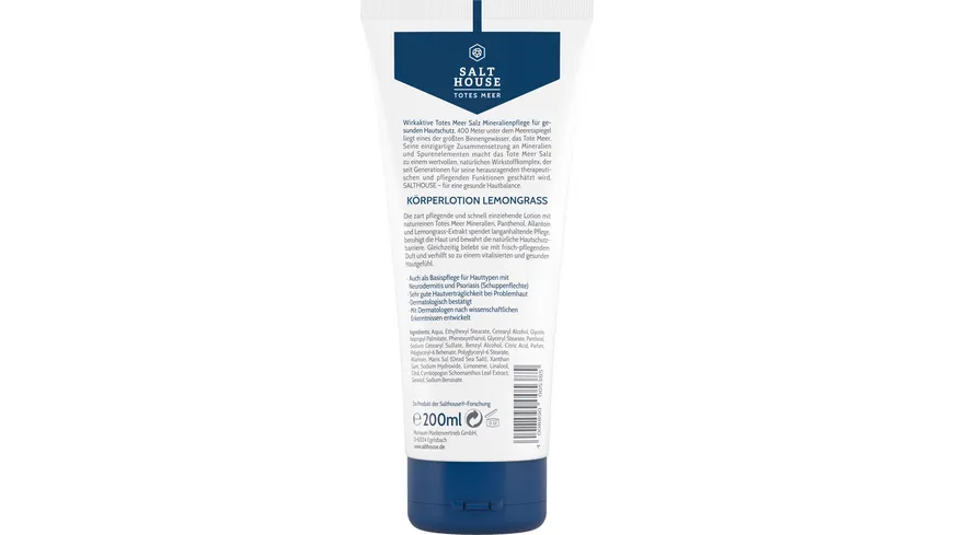 SALTHOUSE Totes Meer Therapie Körperlotion Lemongrass 200 ml