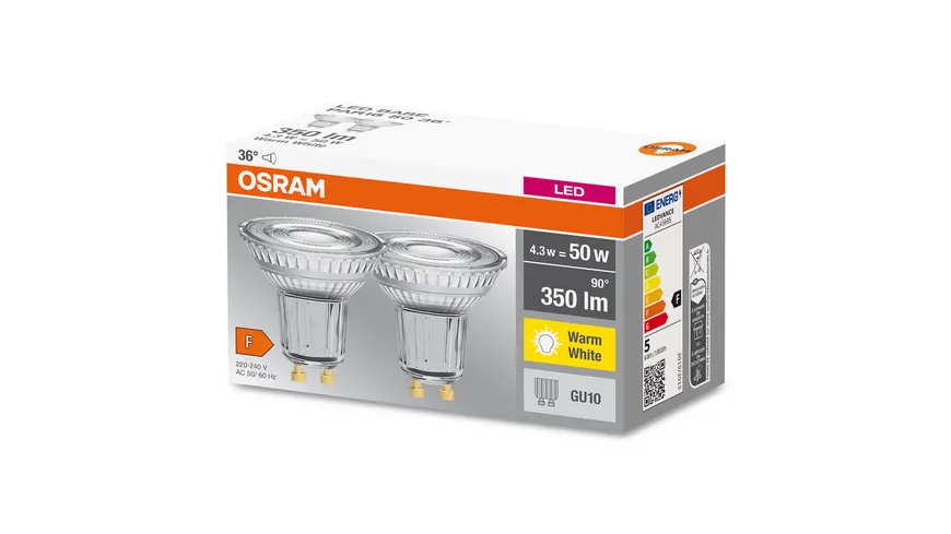OSRAM LED BASE PAR16 50 36 ° 4.3 Watt/2700 K GU10