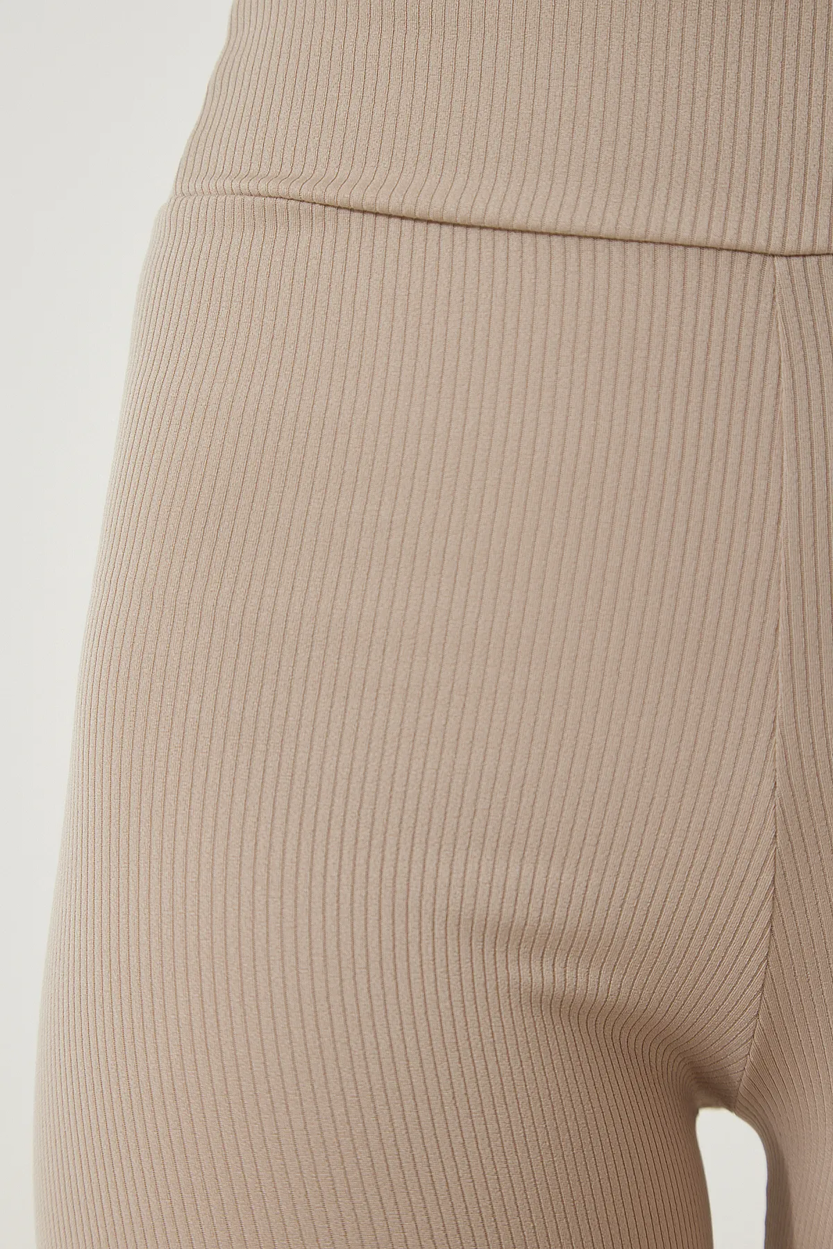 Happiness İstanbul  Beige Wickelstrumpfhose mit hoher Taille für Damen HW00003