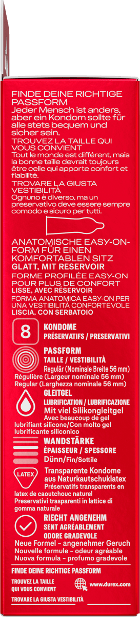 Kondome Gefühlsecht Extra Feucht, Breite 56mm, 8 St