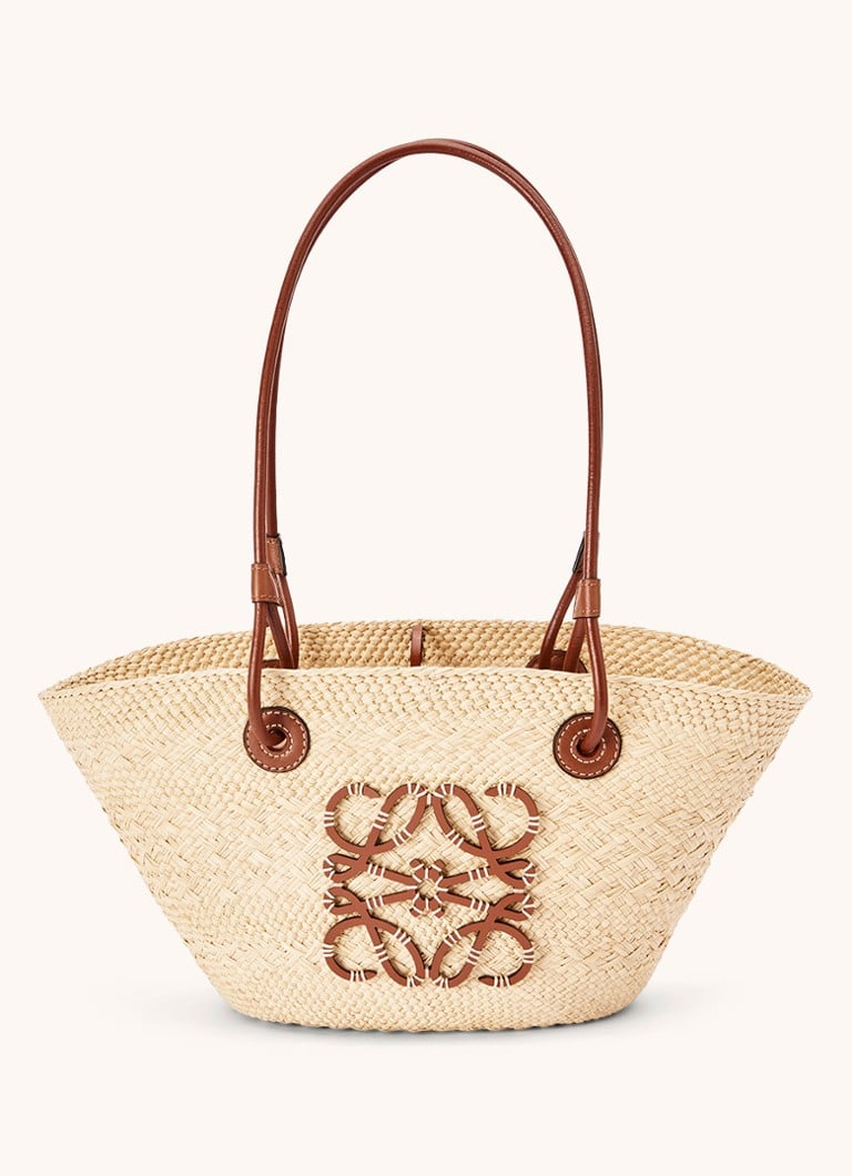 Geantă mică LOEWE Anagram Basket cu detalii din piele de vițel