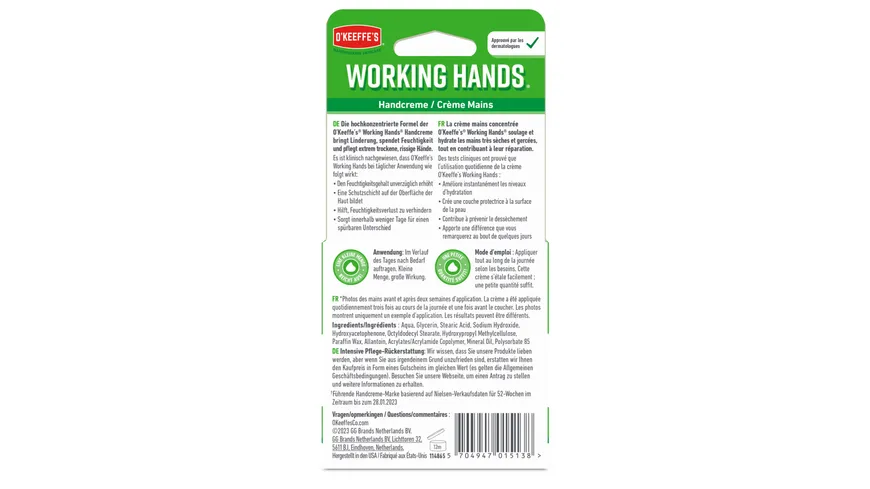 O'Keeffe's® Working Hands Handcreme 96 g