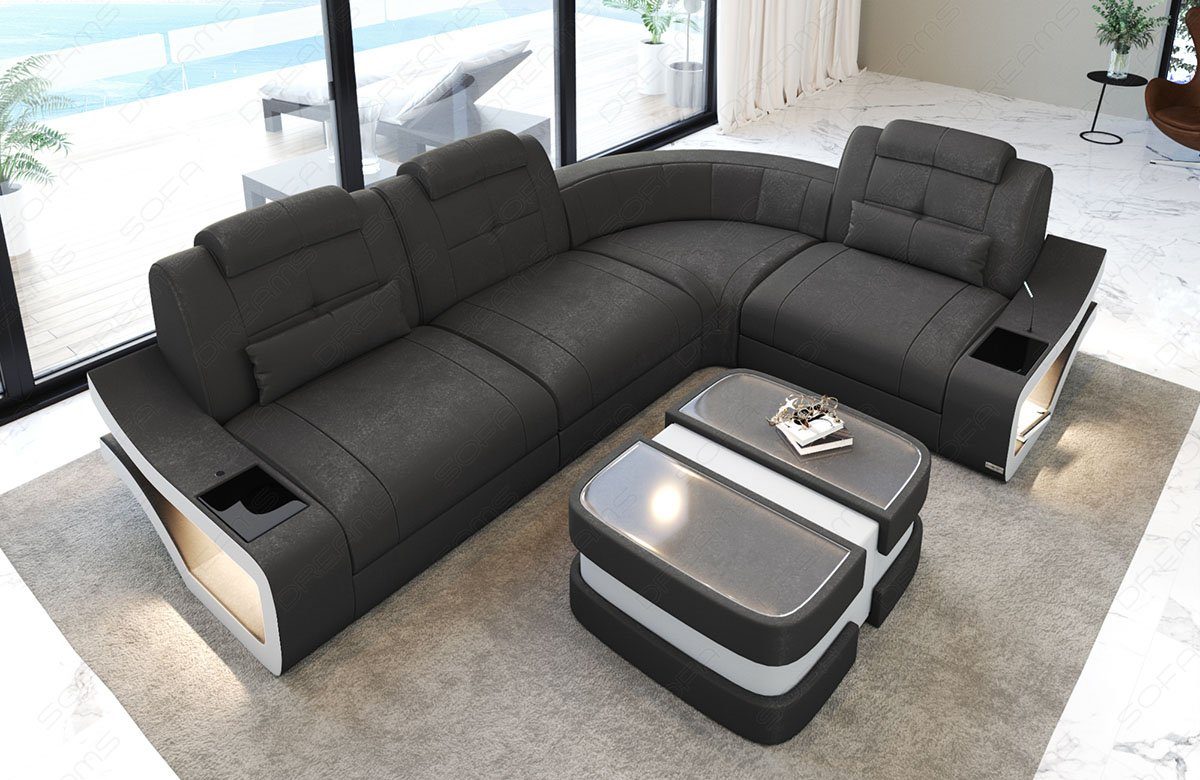 Sofa Dreams Ecksofa Polster Stoff Sofa Elena L Form A Stoffsofa Wildleder Optik