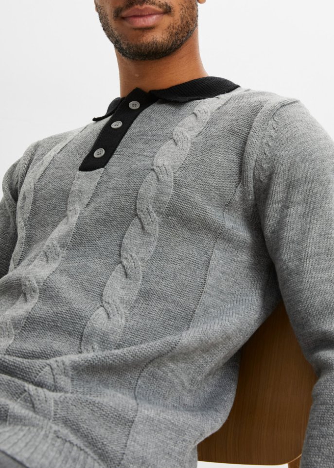Pullover mit Polokragen