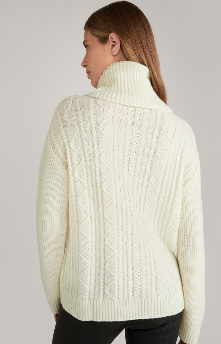 Rollkragen-Pullover in Creme