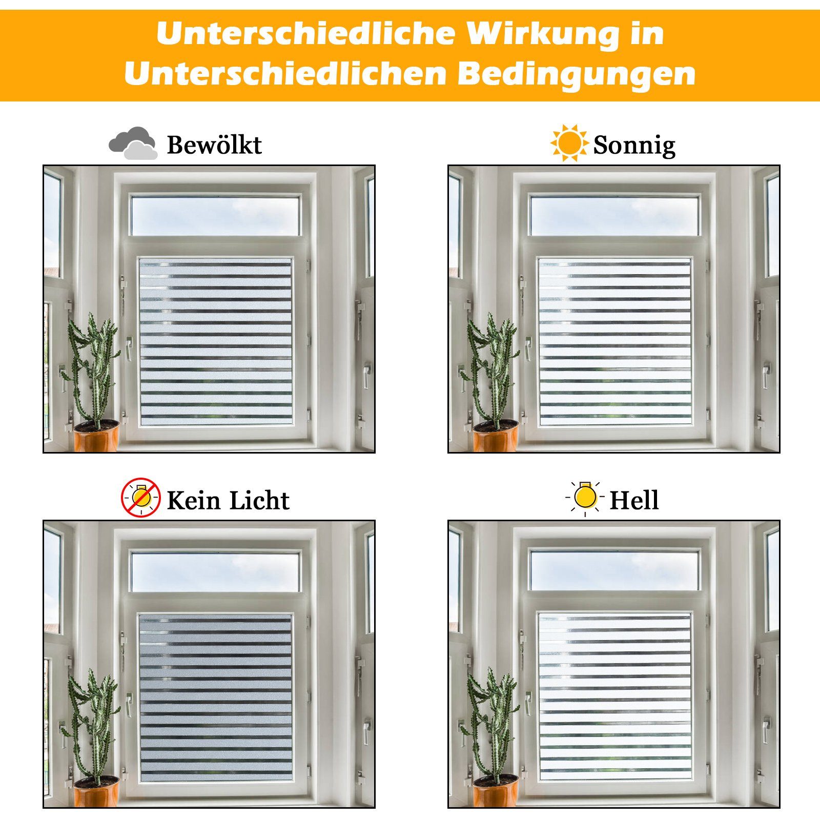 Fensterfolie Fensterfolie Milchglasfolie Selbstklebend Sichtschutzfolie Fenster, Yakimz