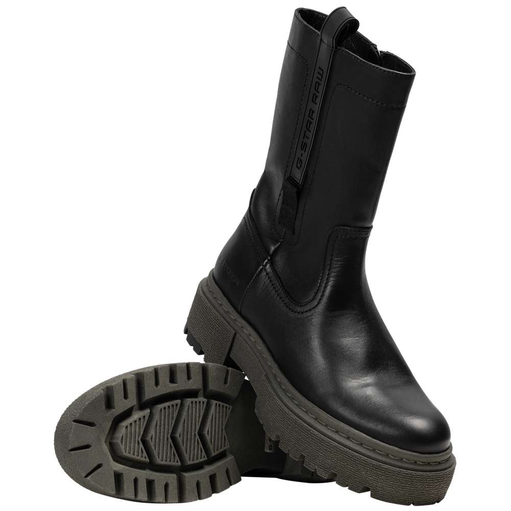 G-STAR RAW KAFEY Performance High Damen Leder Stiefel 2241 021821 BLK-OLV