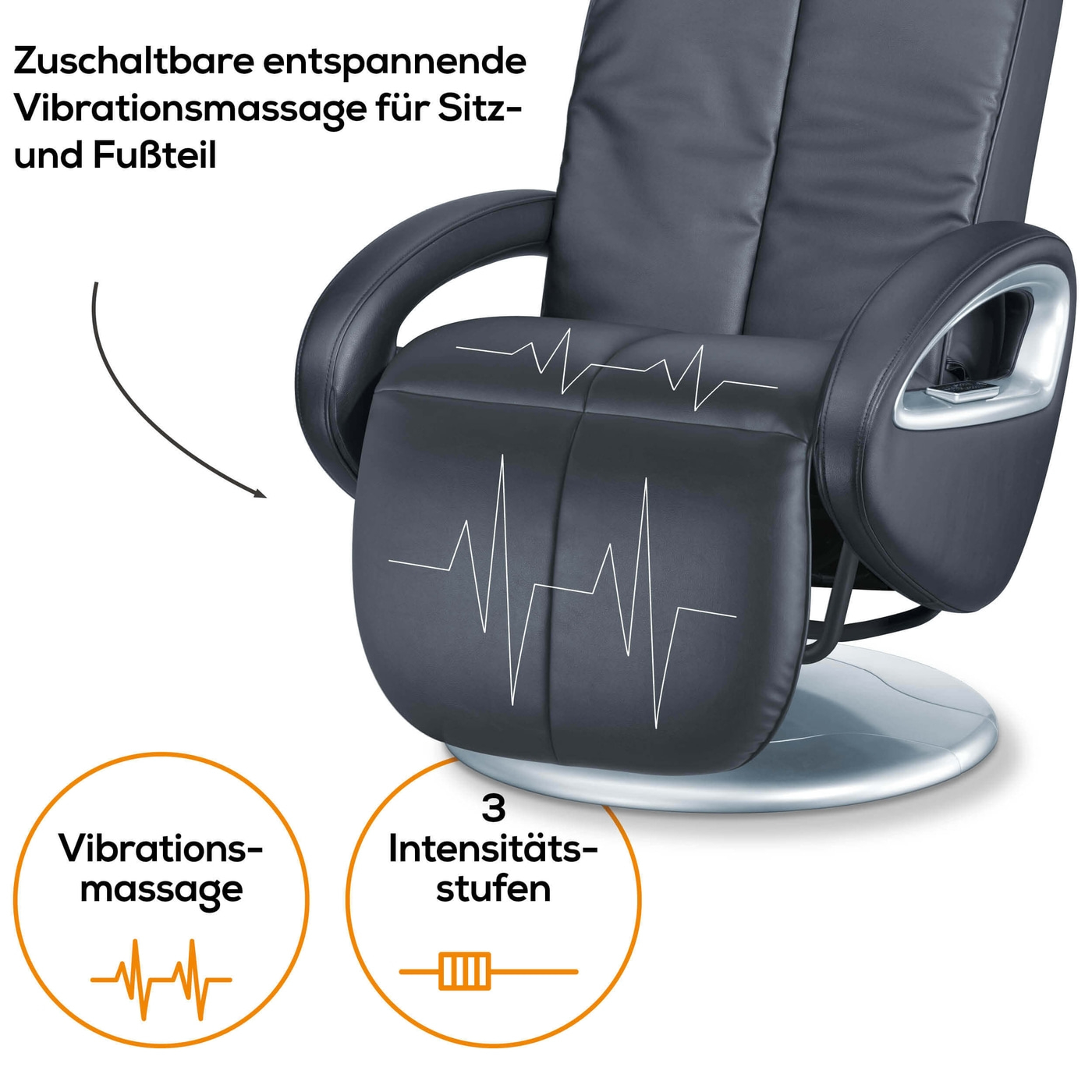 Beurer Shiatsu-Massagesessel MC 3800 HCT-modern-Wohlfühl Massagesessel mit Shiatsu-, Klopf-, Knet-, Rollmassage & Körperscanning