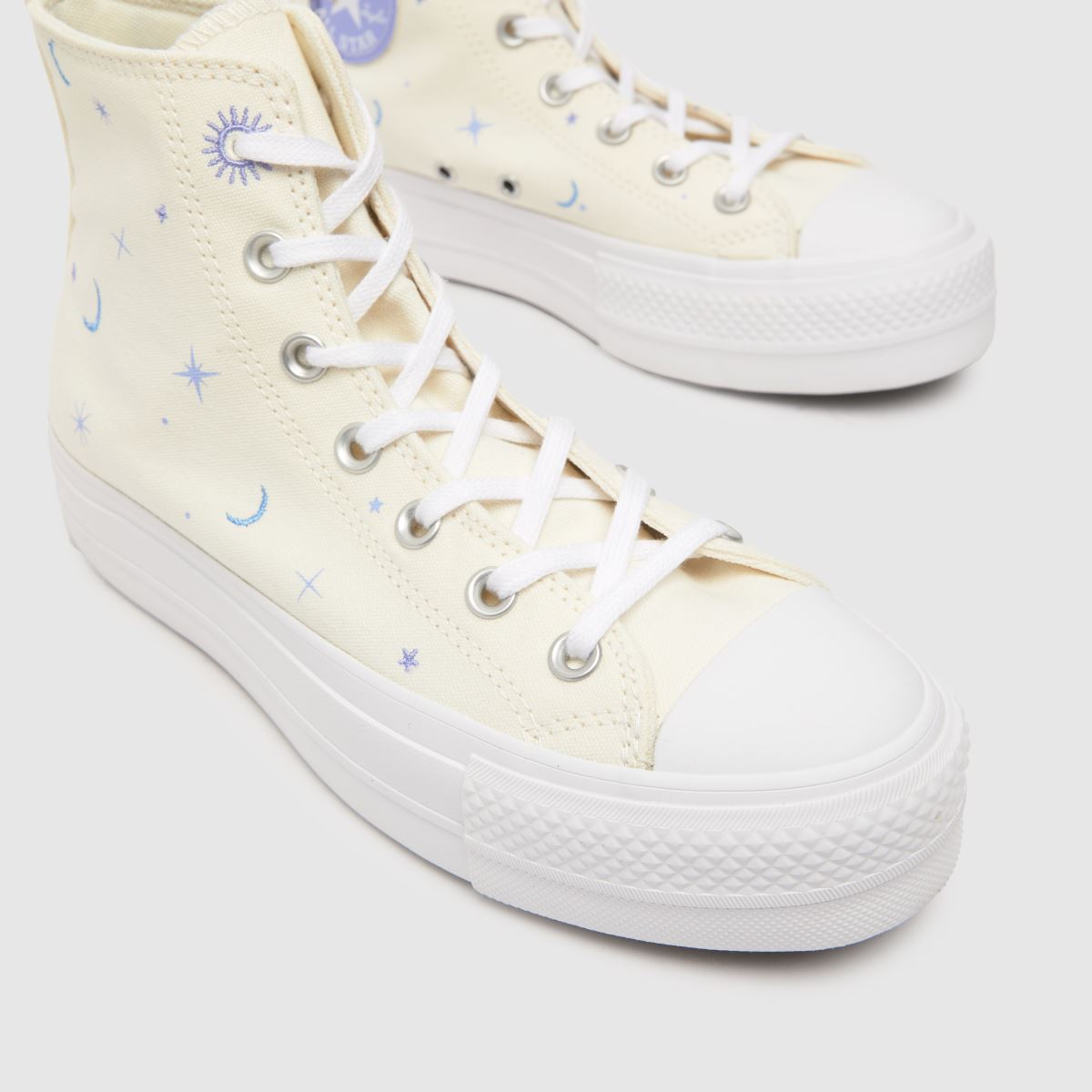 Converse All Star Lift Hi-sneakers i vitt och lila