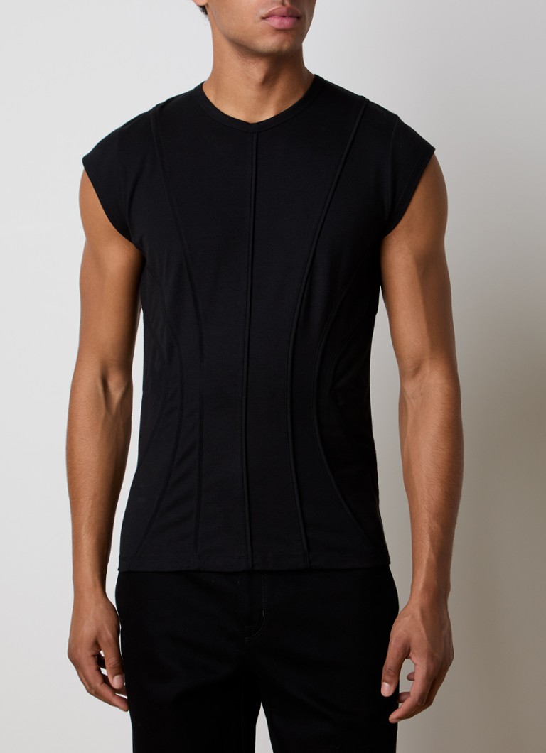 Louis Gabriel Nouchi T-shirt in lyocell blend with decorative stitching