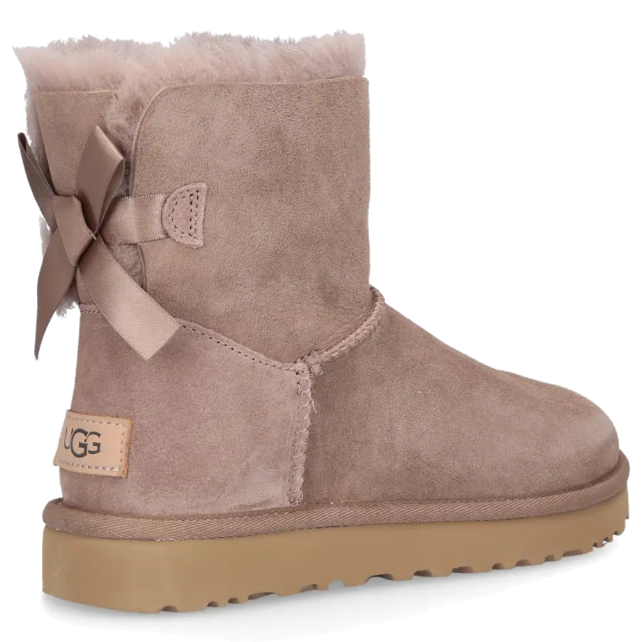 UGG - Stiefeletten MINI BAILEY BOW II Veloursleder - beige