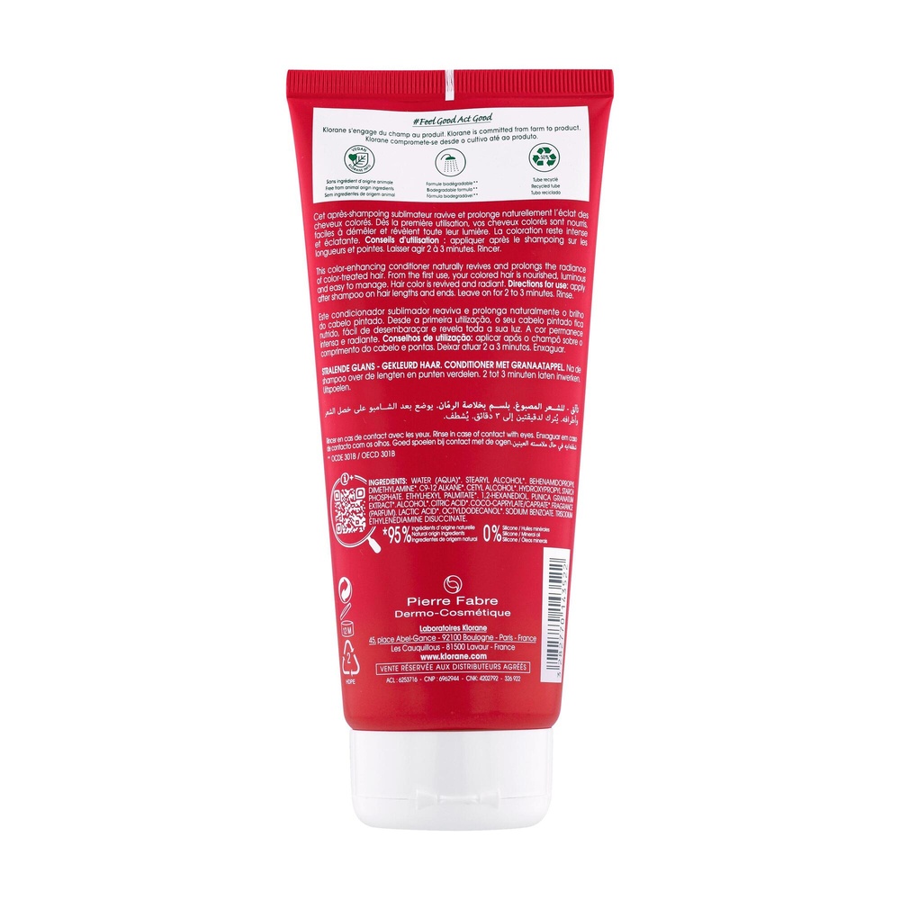 Klorane Klorane - Grenade - Après-shampoing écla t  à la Grenade - Cheveux colorés 200ml Après Shampoing