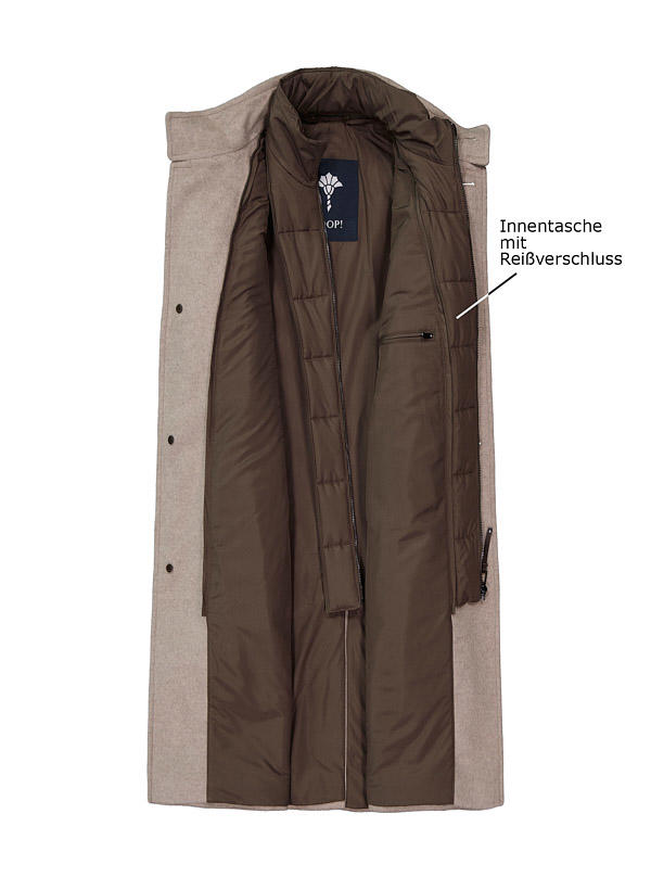 JOOP!, Mantel Maico, Wolle-Kaschmir, beige