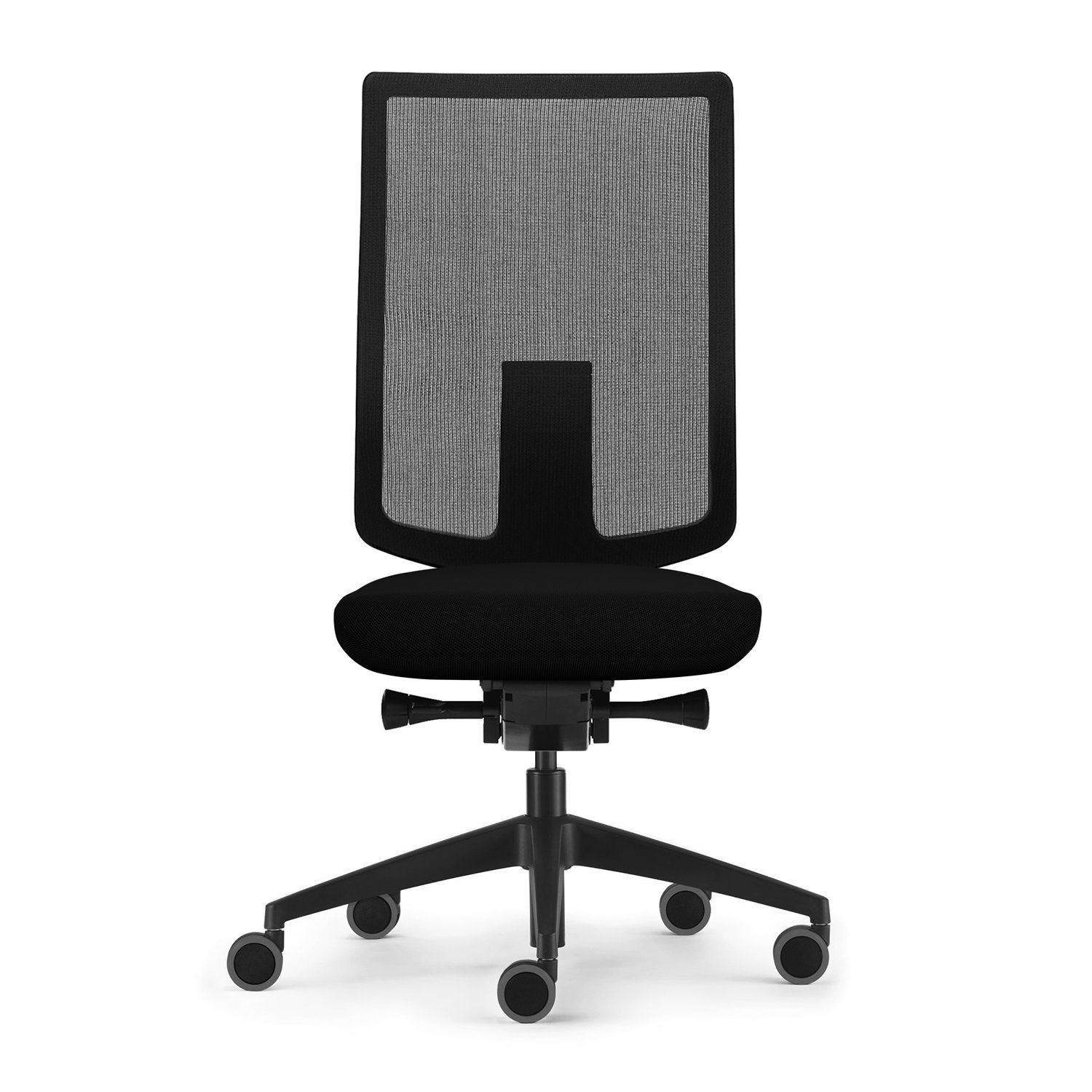 sedus Drehstuhl se:do Pro Light, Drehstuhl, Bürostuhl, Netzmembran Schwarz (Schiebesitz, Rückenlehne verstellbar, Höhenverstellbar 40-52cm, bis 130kg Belastbar, 23° Öffnungswinkel), Optional mit Armlehnen, Nackenstütze und, Lordosenstütze