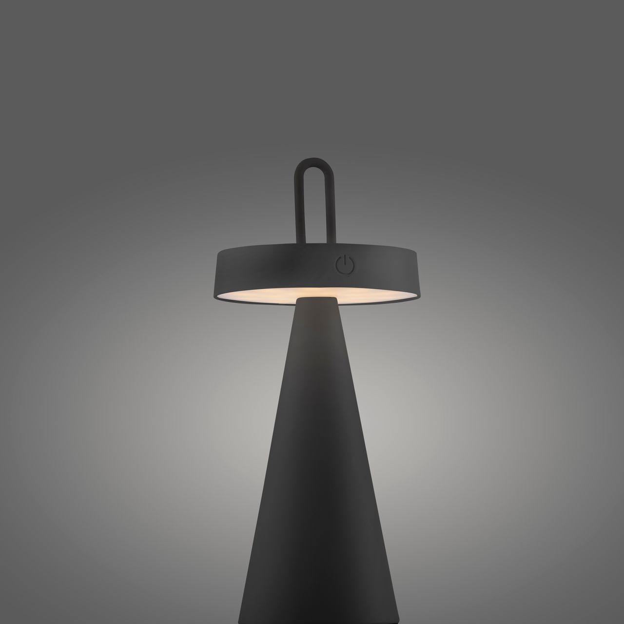 JUST LIGHT Akku Tischleuchte ALWA, 1x LED-Board/1,50Watt/2700Kelvin, IP44, Schwarz