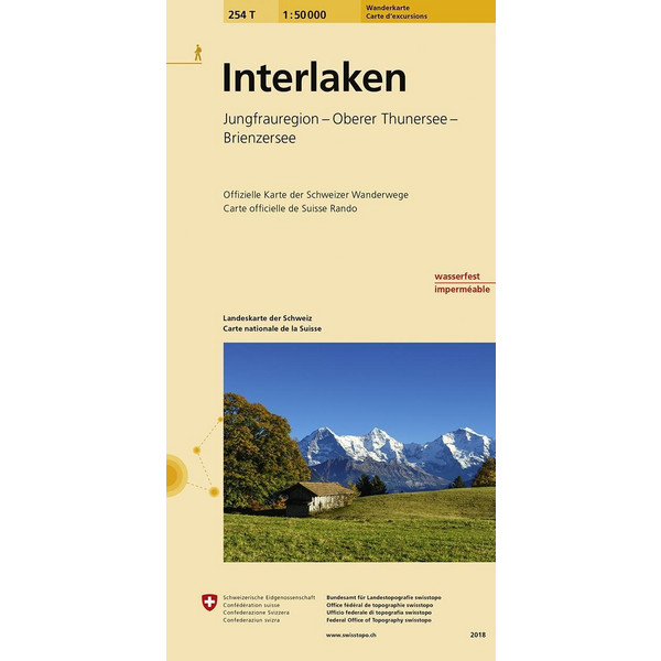 Swisstopo 1 : 50 000 Interlaken - Wanderkarte