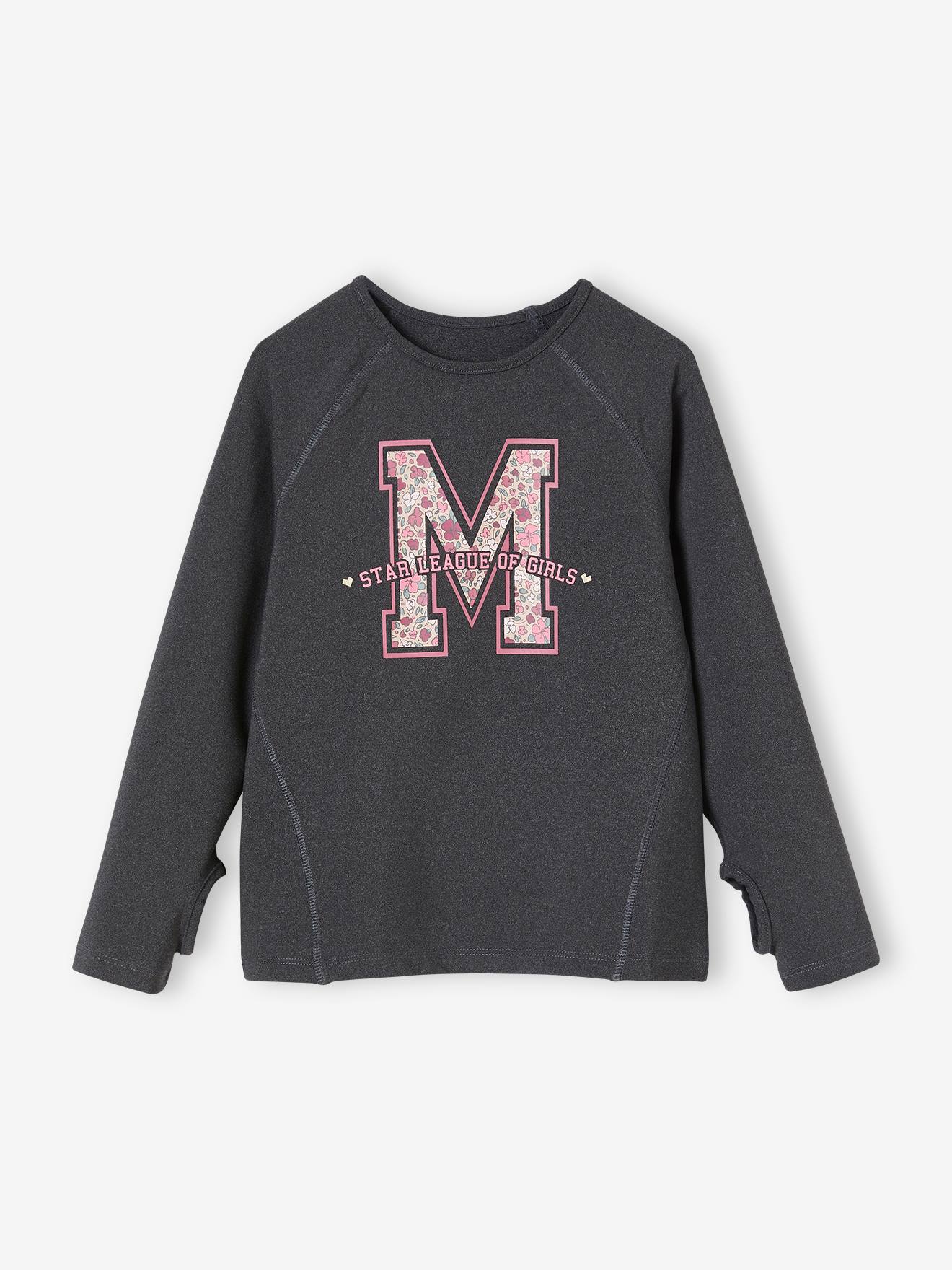 Vertbaudet Mädchen Sport-Shirt - grau meliert