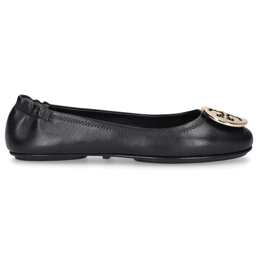 Tory Burch - Ballerinas MINNIE TRAVEL Ziegenleder - schwarz