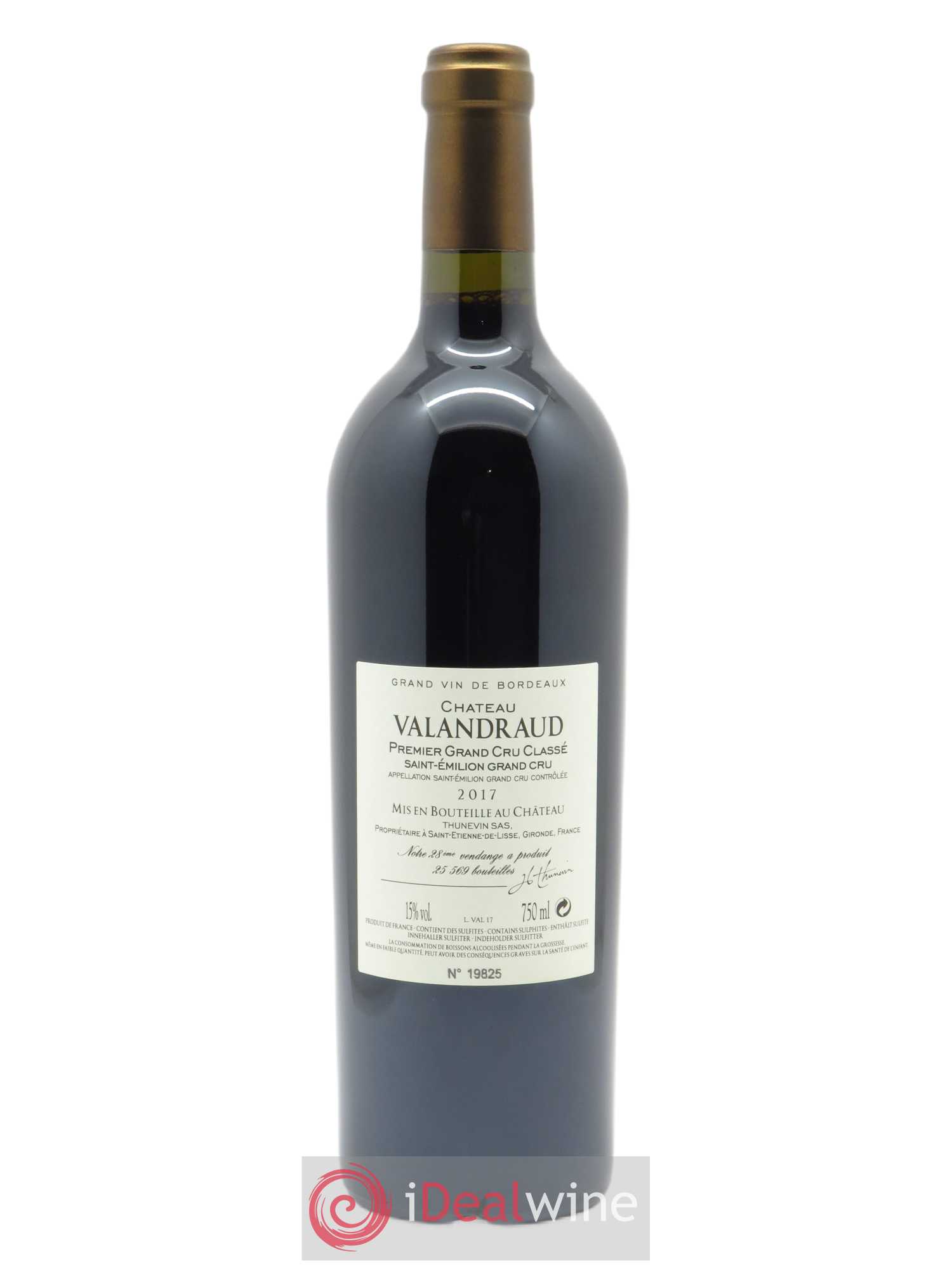 Château de Valandraud 1er Grand Cru Classé B (depuis 2012)  2017 - Lot de 1 Bouteille
