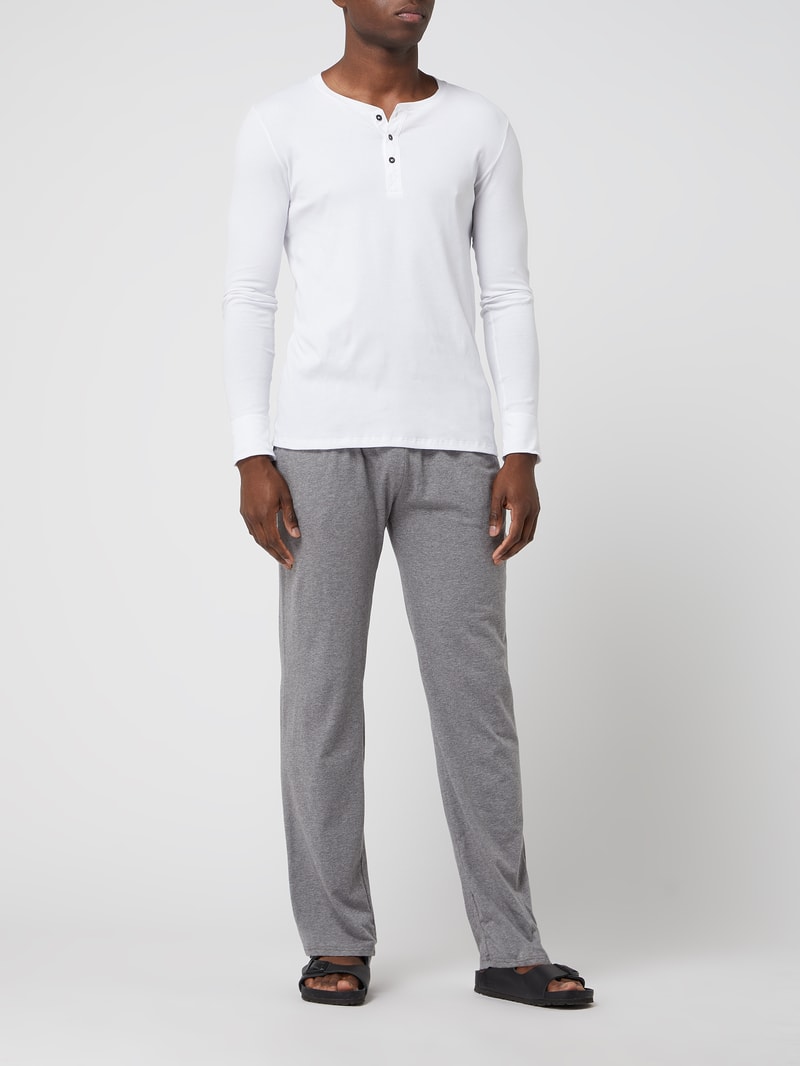 Pyjama-Hose mit Stretch-Anteil in graphit meliert