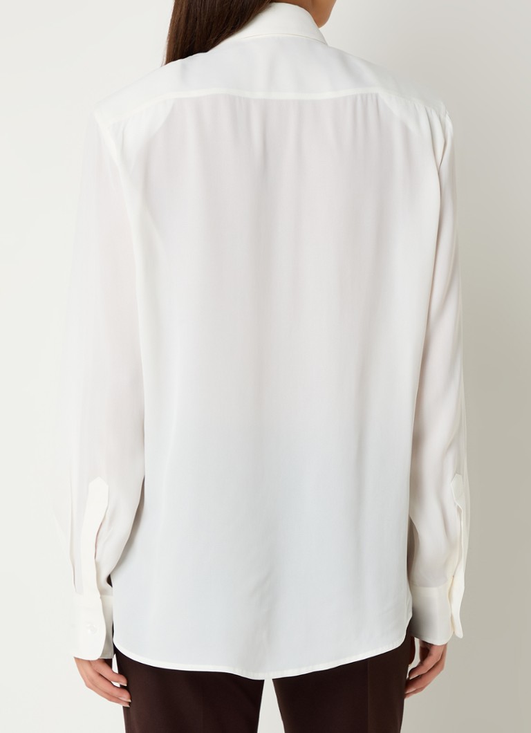 Bluza Frankie Shop Sophie od mješavine svile s jastučićima za ramena