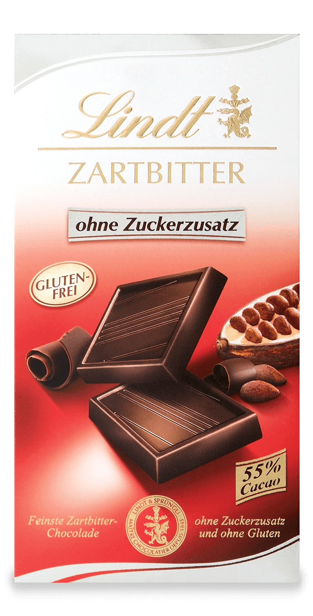Zartbitter ohne Zuckerzusatz, 100g