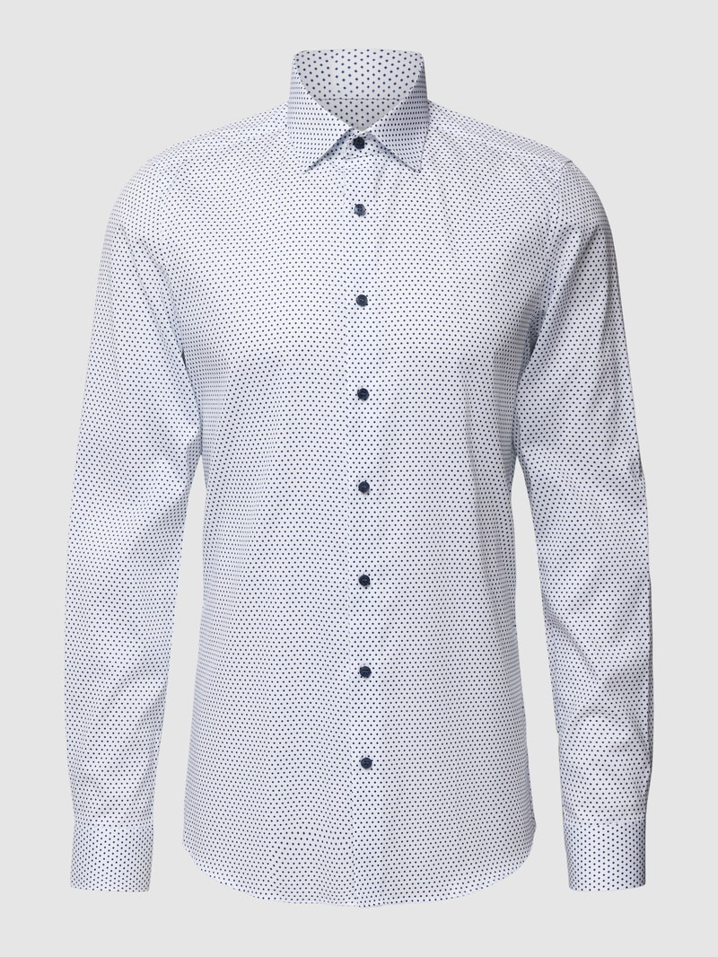 Body Fit Business-Hemd mit extra langem Arm in bleu