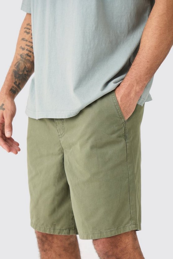 Lockere Shorts in Khaki