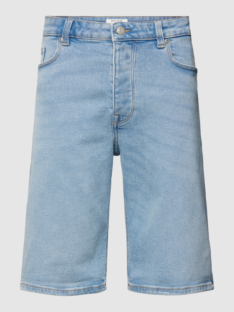 Jeansshorts im 5-Pocket-Design in hellblau