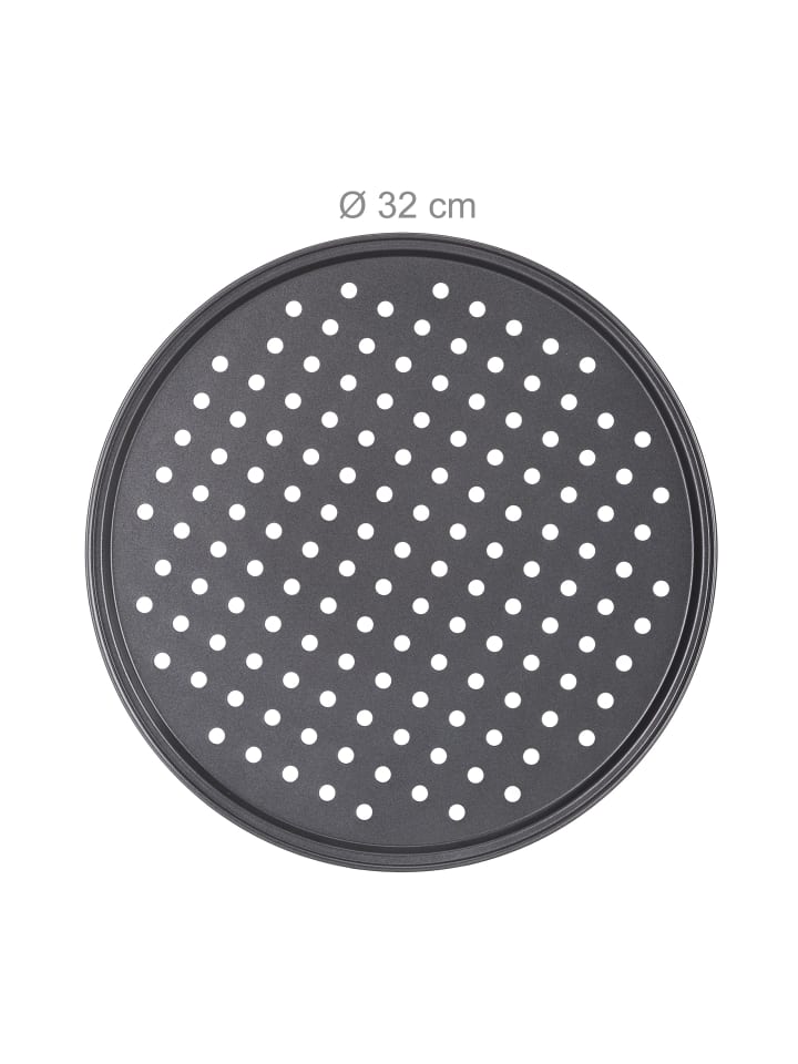 relaxdays 4x Pizzablech in Grau - Ø 32 cm günstig kaufen onesize