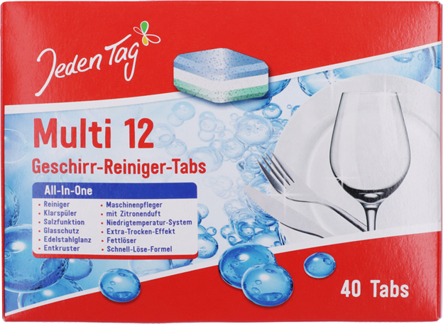 Jeden Tag Geschirr-Reiniger Tabs All in One