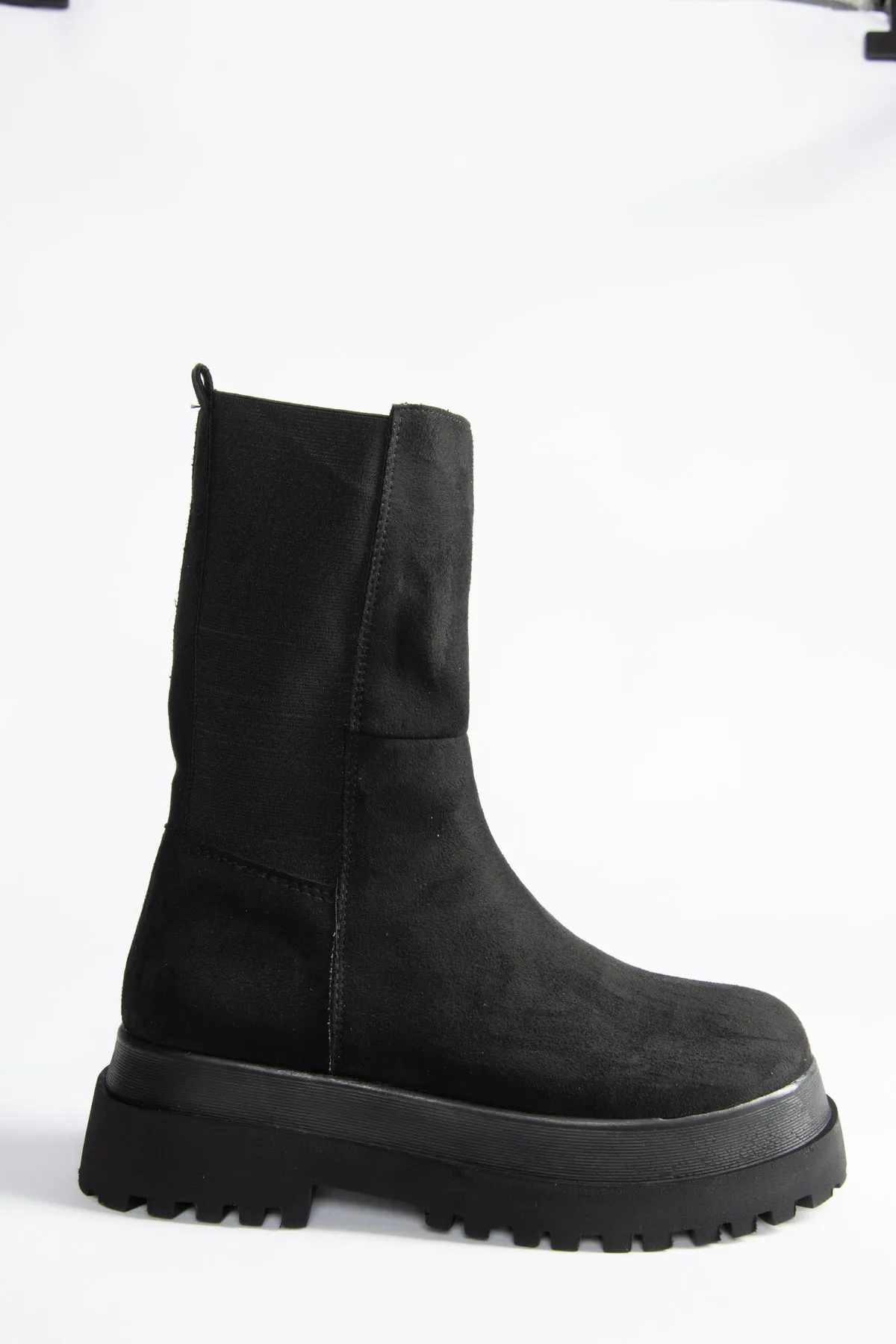 Fox Shoes  Schwarze Wildlederstiefel für Damen J267063102