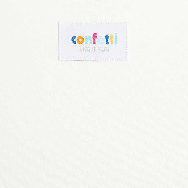 T-shirt blanc CONFETTI pigments naturels mixte
